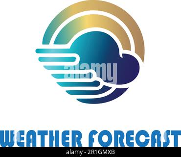 Introducing the Weather Forecast With Cloud Modern Logo Template! This logo template is perfect for any business or organization that deals with weath Stock Vector