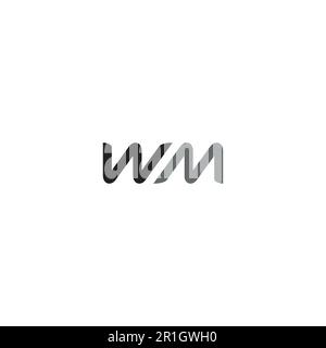 Letter WM logo or icon design Stock Vector