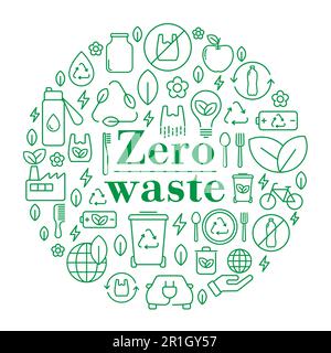 zero waste green vector illustration Stock Vector Image & Art - Alamy
