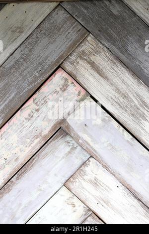 Old Thai traditional wooden wall background. Stock Photo