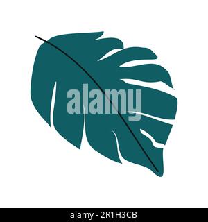 tropical leaf icon over white background. colorful design. vector illustration Stock Vector