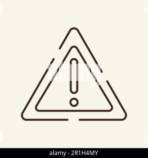 Warning sign line icon Stock Vector