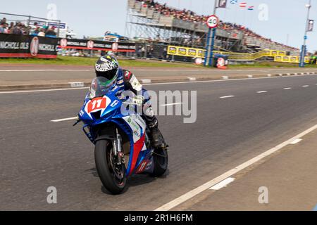 Portstewart, UK. 13th May, 2023. Stefano Bonetti who would nineteenth position in the CP Hire Superstock class race at the Northwest 200. Positions Credit: Bonzo/Alamy Live News Stock Photo