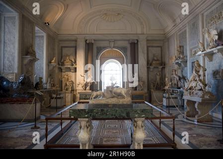 Interior of museum in Vatican, sculptures Stock Photo