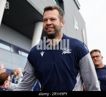 Salford, Lancashire, UK. 14th May 2023; Salford City Stadium, Salford, Lancashire, England; English Premiership Rugby Semi Final, Sale Sharks versus Leicester Tigers; Josh Beaumont of Sale Sharks Credit: Action Plus Sports Images/Alamy Live News Stock Photo