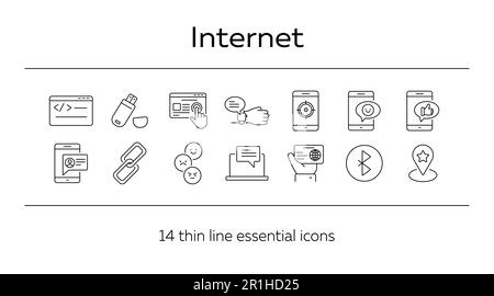 Internet icons Stock Vector