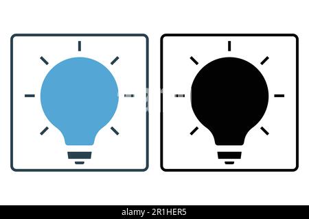 innovation icon illustration. Light bulb icon. icon related to idea. Solid icon style. Simple vector design editable Stock Vector