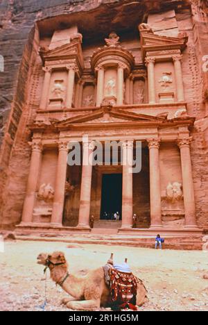 Petra Jordan: Tourists Exploring Al Khazneh, The Treasury, A King's ...