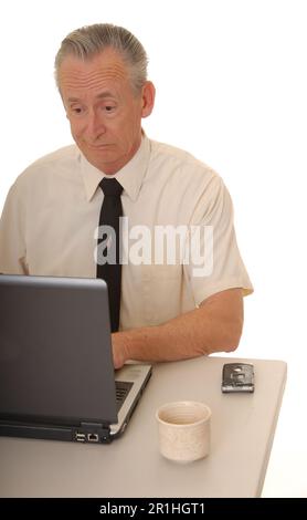 Senior businessman with a rather interesting expression Stock Photo