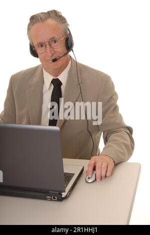 Senior businessman with a rather interesting expression Stock Photo
