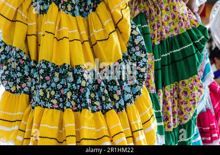 Mazatlan Dancers in Mexico Perform Traditional Folklorico Dances Stock Photo