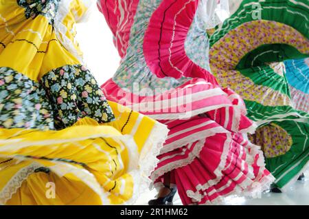 Mazatlan Dancers in Mexico Perform Traditional Folklorico Dances Stock Photo