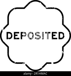 Grunge black deposited word rubber seal stamp on white background Stock ...