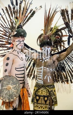 Mazatlan Dancers in Mexico Perform Traditional Folklorico Dances Stock Photo