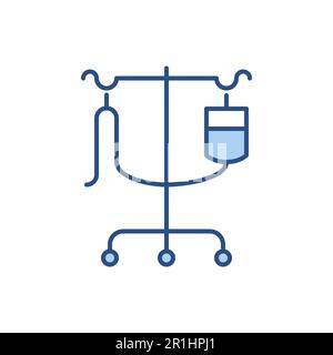 Dropper Stand related vector line icon. Isolated on white background. Vector illustration. Editable stroke Stock Vector
