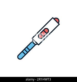 Pregnancy Test related vector line icon. Isolated on white background. Vector illustration. Editable stroke Stock Vector