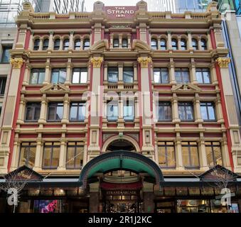 637 Entrance to the AD1892 built The Strand Arcade from George Street in the CBD. Sydney-Australia. Stock Photo