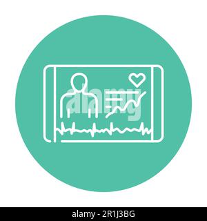 Digital health color line icon. Ehealth. Pictogram for web page, mobile app, promo. Stock Vector