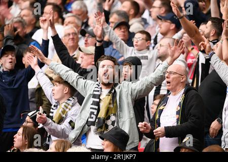 Wembley Stadium, London, UK. 13 May 2023 at 1530hrs. Notts County FC v Chesterfield FC - Vanarama National League Play Off Final.  Notts County Fans.  Picture: Mark Dunn/Alamy, Stock Photo