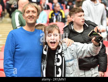 Wembley Stadium, London, UK. 13 May 2023 at 1530hrs. Notts County FC v Chesterfield FC - Vanarama National League Play Off Final.  Notts County Fans.  Picture: Mark Dunn/Alamy, Stock Photo