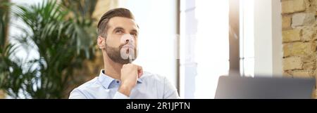 Thoughtful person trying to find the best solution Stock Photo