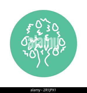 Pear tree color line icon. Pictogram for web page, mobile app, promo ...