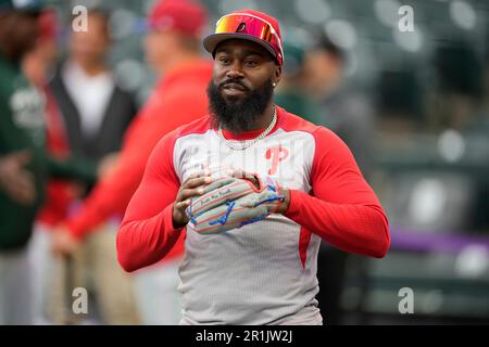 Philadelphia Phillies' Josh Harrison plays during a baseball game,  Saturday, April 22, 2023, in Philadelphia. (AP Photo/Matt Slocum Stock  Photo - Alamy