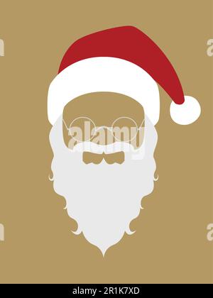 Symbol of Santa Claus face Stock Vector