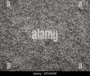 Close-up of natural granite rock surface texture in black and white, front view. Abstract full frame textured background. Copy space. Stock Photo