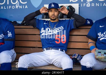 This is a 2023 photo of right fielder Mookie Betts of the Los Angeles  Dodgers baseball team. This image reflects the Dodgers active roster as of  Wednesday, Feb. 22, 2023, when this