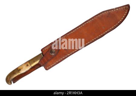 Polish presentation hunting knife with etched blade with forest scene and  inscribed DARZ BOR (traditional greeting of Polish hunters), etched buck  h Stock Photo - Alamy