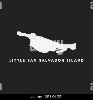 Little San Salvador Island icon. Map on dark background. Stylish Little San Salvador Island map with name. Vector illustration. Stock Vector