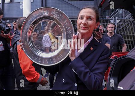 14-05-2023: Sport: Feyenoord v Go Ahead  ROTTERDAM, NETHERLANDS - MAY 14: The championsscale of the Eredivisie arrives at the stadium during the match Stock Photo