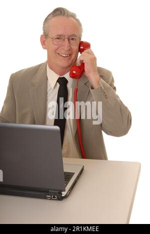 Senior businessman with a rather interesting expression Stock Photo