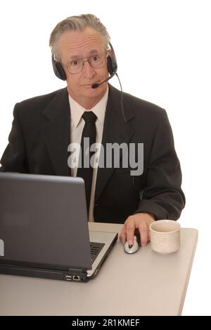 Senior businessman with a rather interesting expression Stock Photo