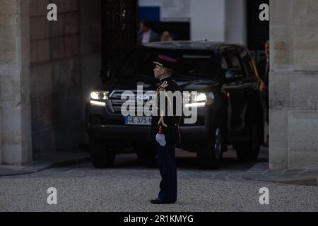 Paris, France. 14th May, 2023. President of Ukraine arrives at the Elysee presidential palace for a meeting with French President, in Paris, France, on May 14, 2023, . Photo by Aurelien Morissard/ABACAPRESS.COM Credit: Abaca Press/Alamy Live News Stock Photo