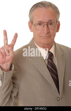 Senior businessman with a rather interesting expression Stock Photo