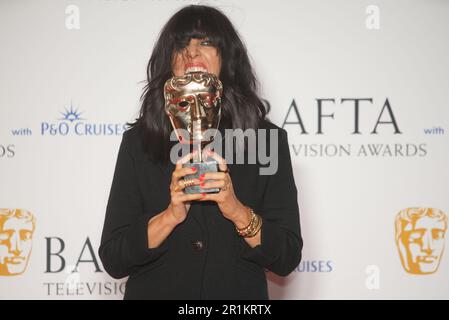 Claudia Winkleman with the award for Entertainment Performance, The Traitors, at the Bafta Television Awards 2023 at the Royal Festival Hall, London. Picture date: Sunday May 14, 2023. Stock Photo