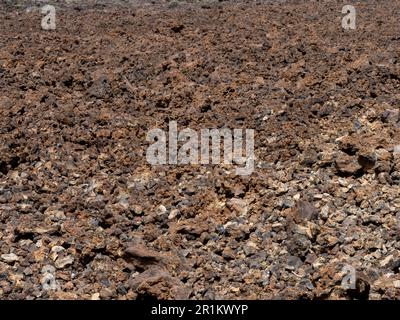 Volcanic lava texture soil in Teide National Park Stock Photo