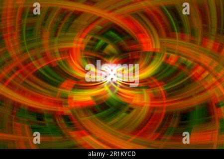 An multi-coloured abstract twirl effect background pattern. Stock Photo