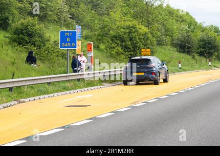motorway emergency refuge area Stock Photo - Alamy