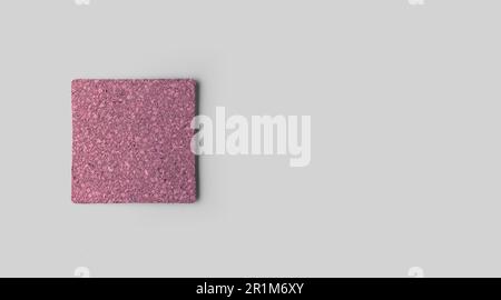 Blank beer coaster isolated on grey background.added copy space for text. Stock Photo
