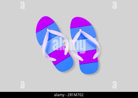 pink beach rubber sandals flip flops isolated on white background Stock ...