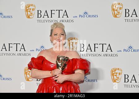 London, UK. 14th May, 2023. Royal Festival Hall, London, UK on May 14 2023. Siobhan McSweeney (Derry Girls) wins the Female Performance in a Comedy at the BAFTA 2023 Television Awards with P&O Cruises at the Royal Festival Hall, London, UK on May 14 2023. Credit: Francis Knight/Alamy Live News Stock Photo