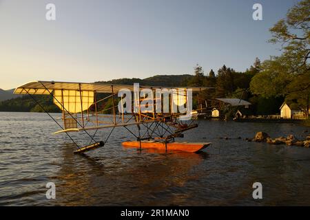 Lakes Flying Company Limited Waterbird Replica, Windermere, Cumbria, England, Stock Photo