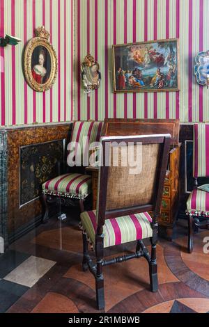 Interior of Rosenborg Castle in Copenhagen, Denmark Stock Photo