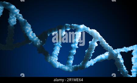 Structure of DNA on dark background. Illustration Stock Photo