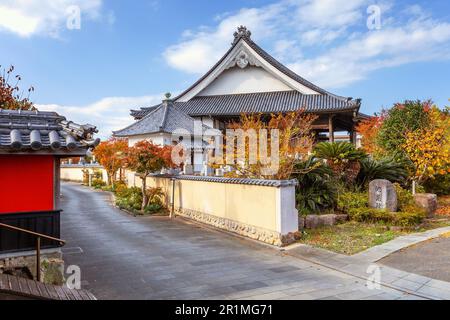 Nakatsu, Japan - Nov 26 2022: Myoren-ji Temple situated a little south of the center of the Tera-machi district Stock Photo