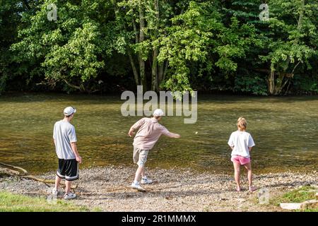 Sevierville Tennessee,Smoky Mountains,teen teens teenage teenager teenagers youth adolescent,student students education pupil pupils,young adult,adole Stock Photo