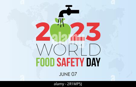 2023 Concept World Food Safety Day vector design illustration. Healthy habit awareness banner. Stock Vector